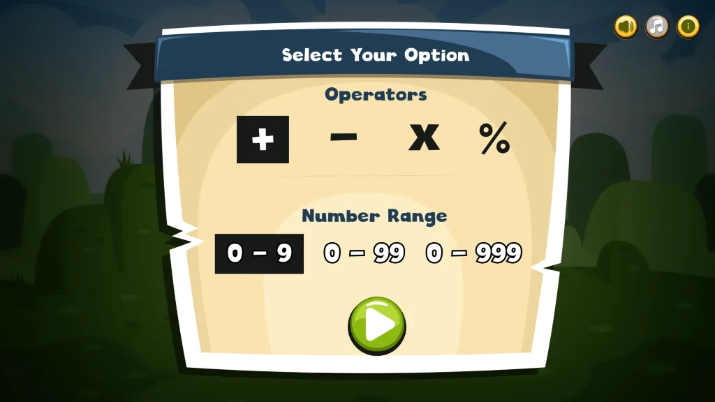 4th grade math game based on arithmetic operators